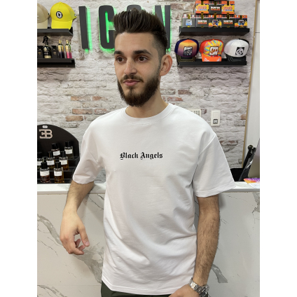 T-shirt Black Angels Blanc