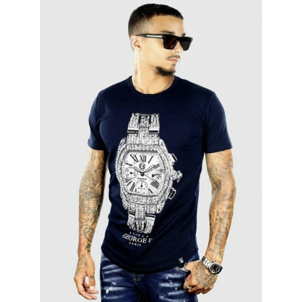 T-shirt George V Bleu Marine